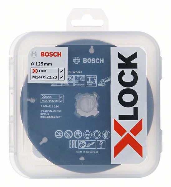 Bosch X-LOCK Set Trennscheibe+Flächerschleifscheibe 125mm 5-teilig