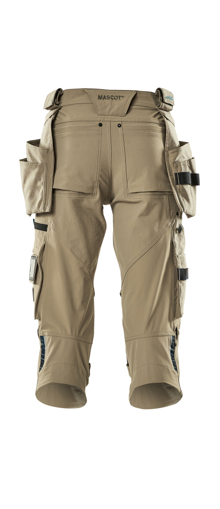 MASCOT ADVANCED Dreiviertel-Hose mit Hängetaschen hellkhaki 66