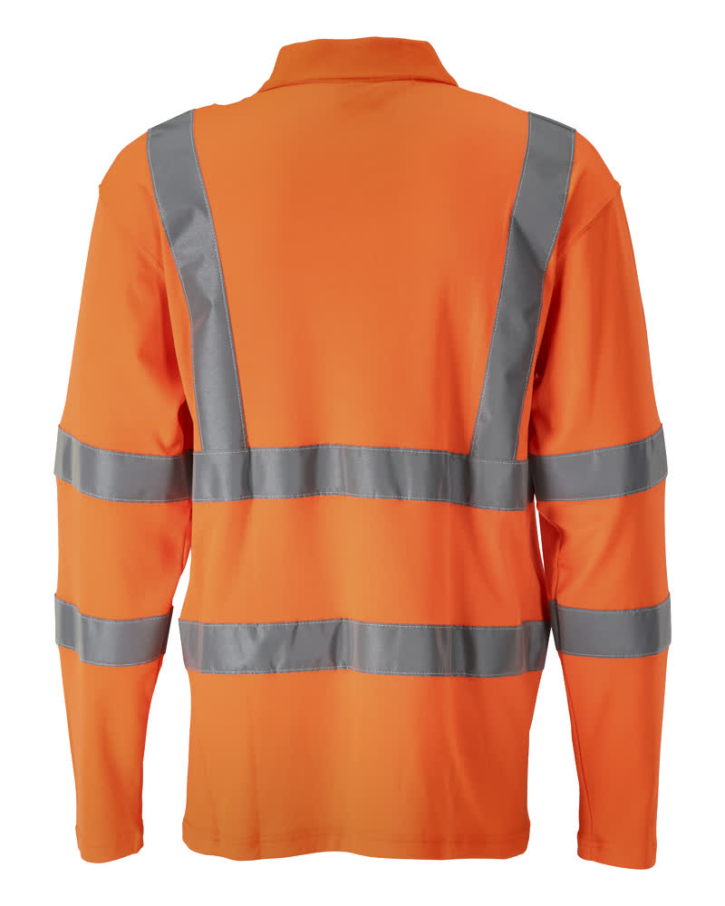 MASCOT SAFE CLASSIC Polo-Shirt, Langarm hi-vis orange S