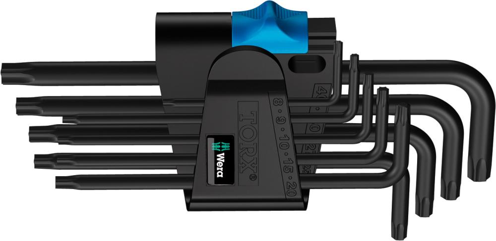 Wera 967/9 TX HF 1 Winkelschlüsselsatz mit Haltefunktion, BlackLaser, 9-teilig