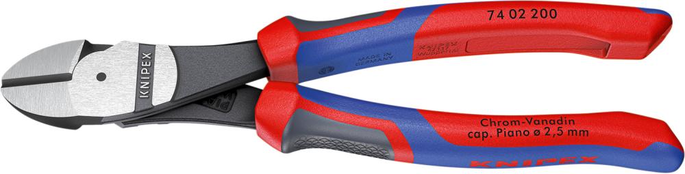 Knipex Kraft-Seitenschneider poliert mit Mehrkomponenten-Griffen 200mm