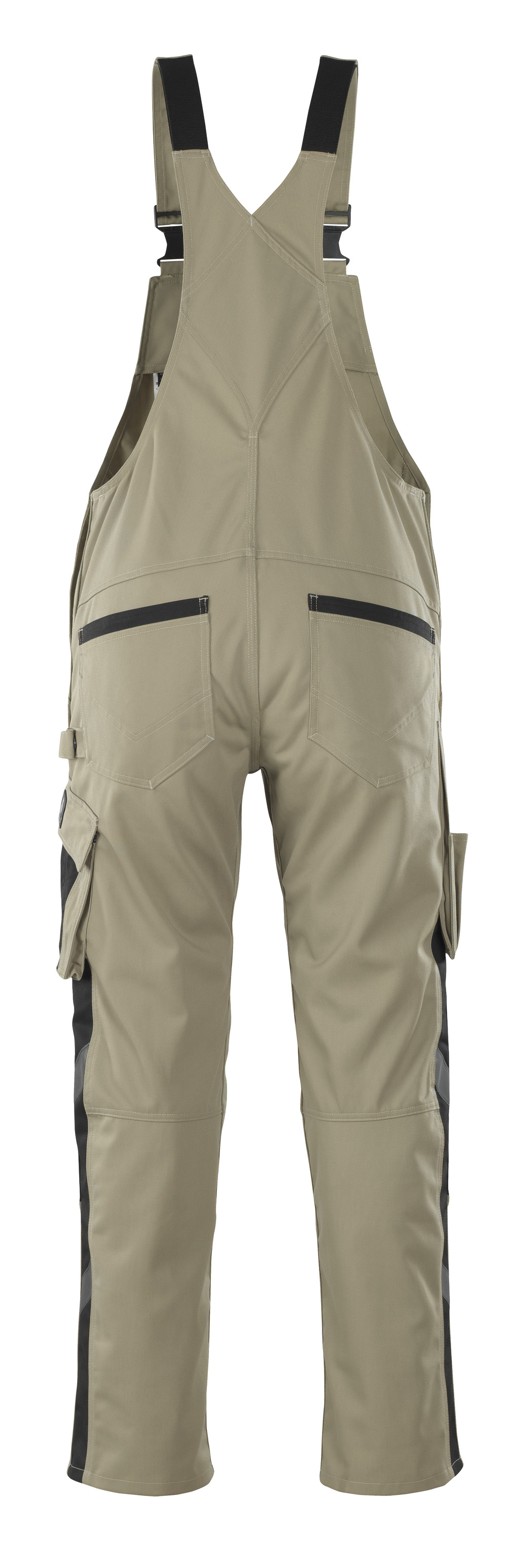 MASCOT Leipzig UNIQUE Latzhose mit Knietaschen hellkhaki/schwarz 48