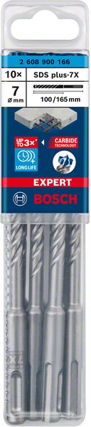 Bosch EXPERT Hammerbohrer SDS plus-7X 7,0x165,0mm (10 Stk.)