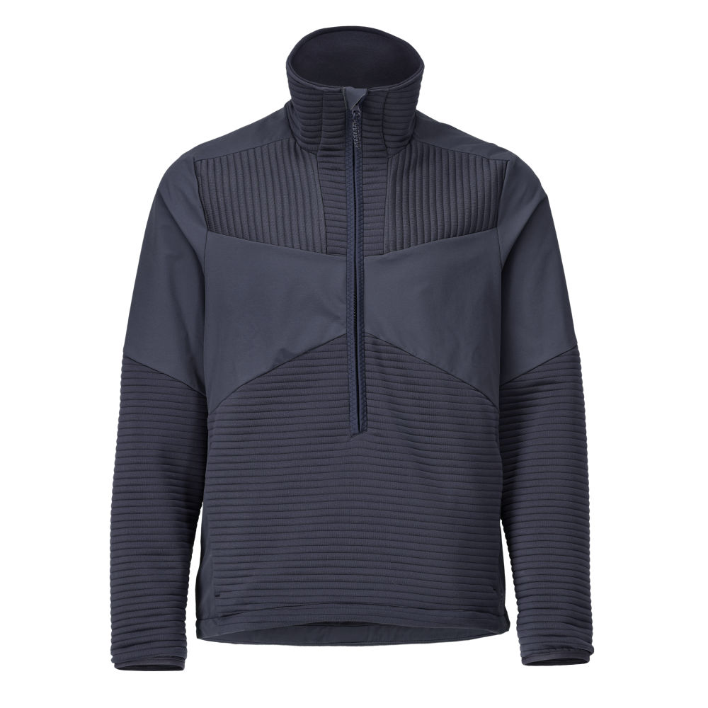 MASCOT CUSTOMIZED Fleecepullover mit kurzem Reißverschluss und Futter schwarzblau 4XL