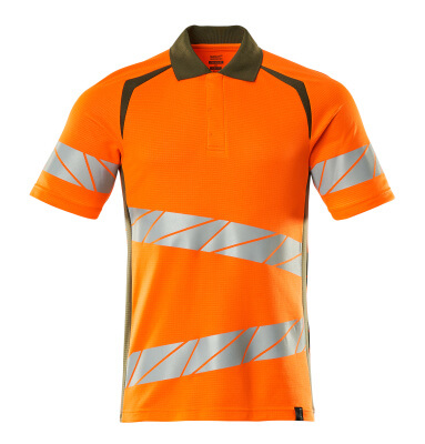 MASCOT ACCELERATE SAFE Polo-Shirt, moderne Passform hi-vis orange/grün