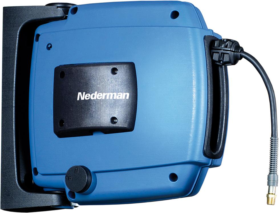Nederman Schlauchaufroller H30 für Luft/ Wasser inkl 10m-Schlauch Ø10mm AG G3/8"