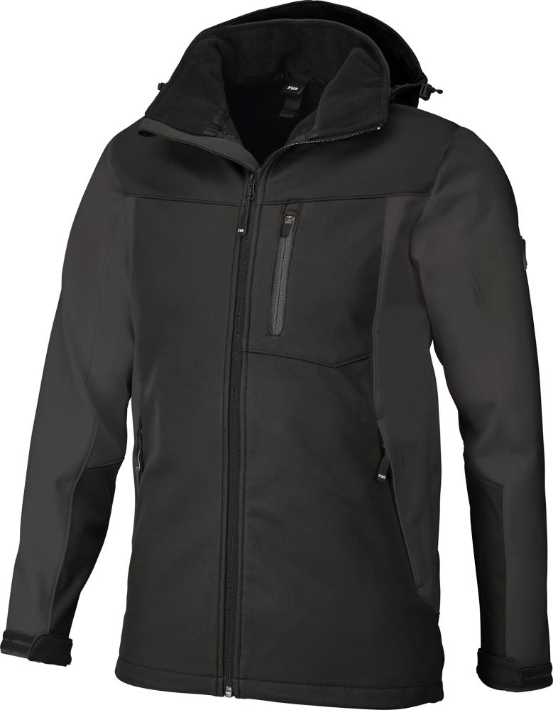 FHB Softshelljacke JANNIK, anthrazit-schwarz, Gr.XL
