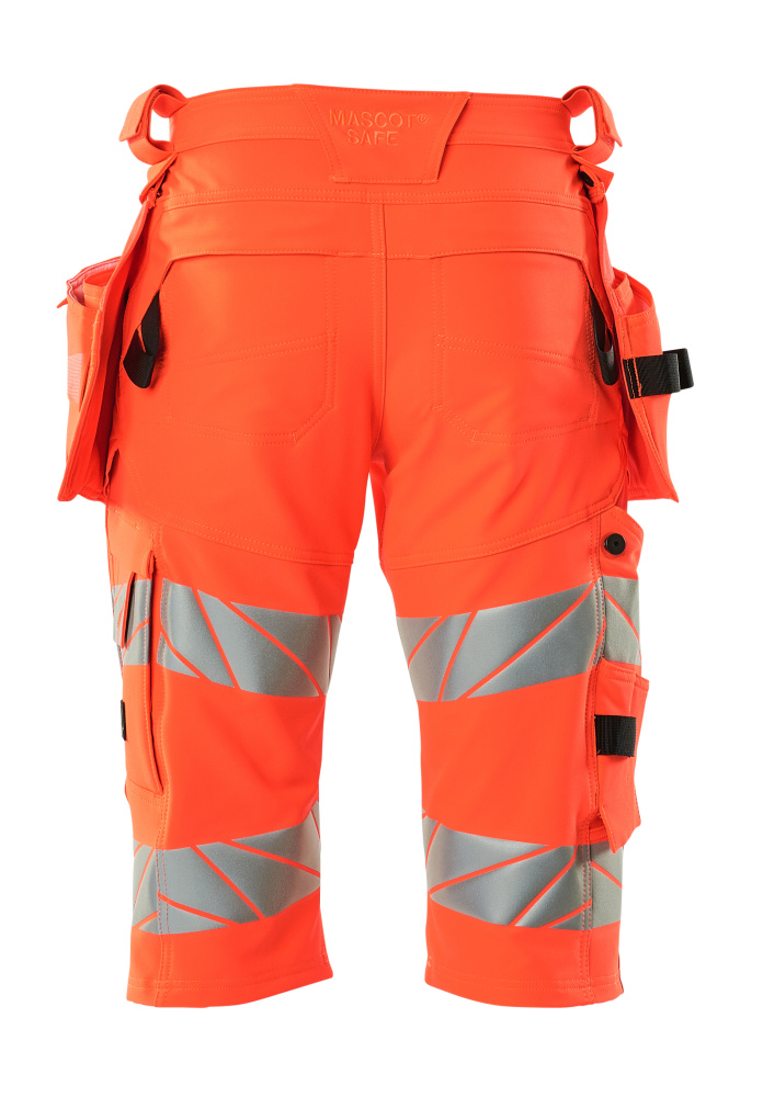 MASCOT ACCELERATE SAFE Shorts, lang mit Hängetaschen hi-vis rot 49