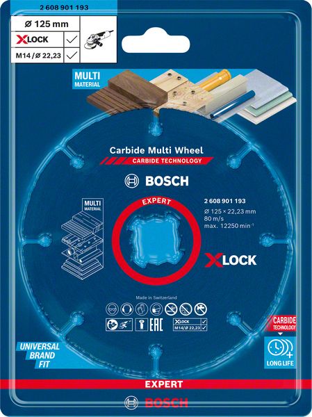Bosch EXPERT Carbide Mulit Wheel X-Lock Trennscheibe 125mm