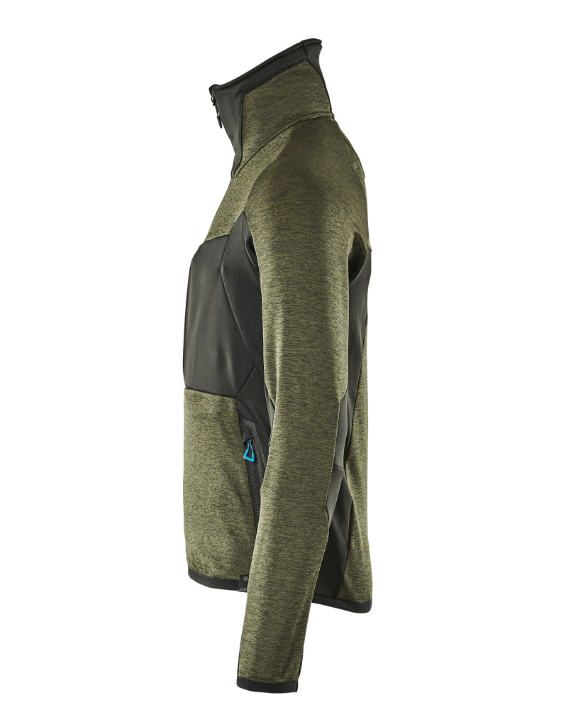 MASCOT ADVANCED Fleecepullover mit Reißverschluss moosgrün/schwarz 4XL