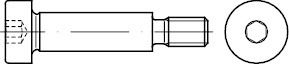 ISO7379 Stahl 12.9 h8 20-M 16x50 Pass-Schulterschrauben mit Innensechskant