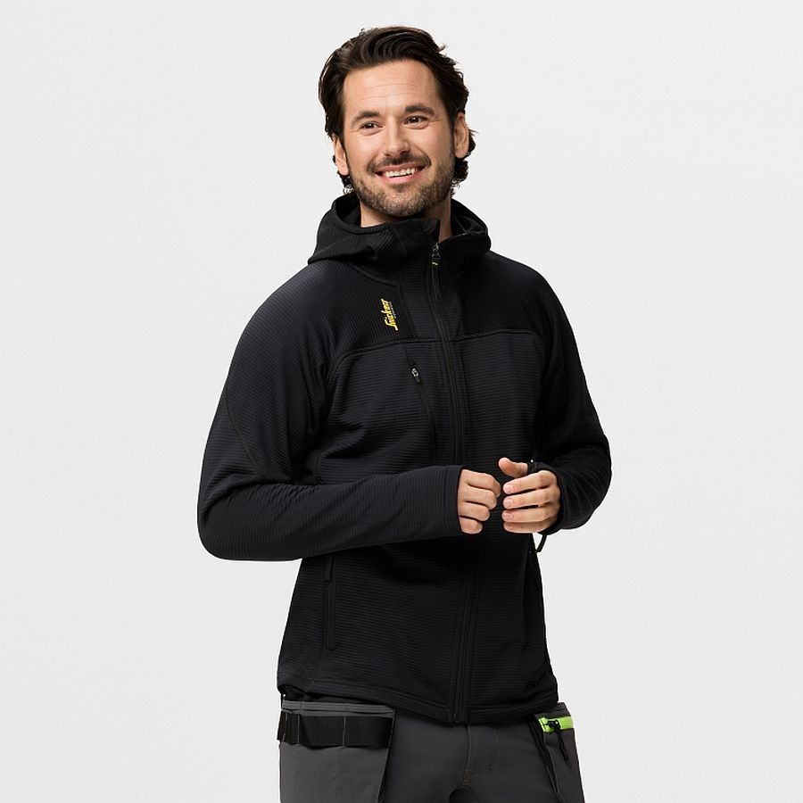 Snickers Thermo Body Mapping Hoodie schwarz Gr. XXL