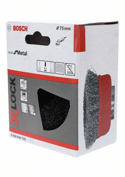 Bosch Topfbürste X-LOCK Clean for Metal 75x0,3mm