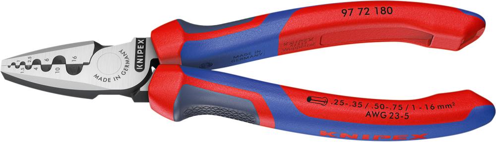 Knipex Aderendhülsenzange mit Mehrkomponenten-Griffen 180mm qmm