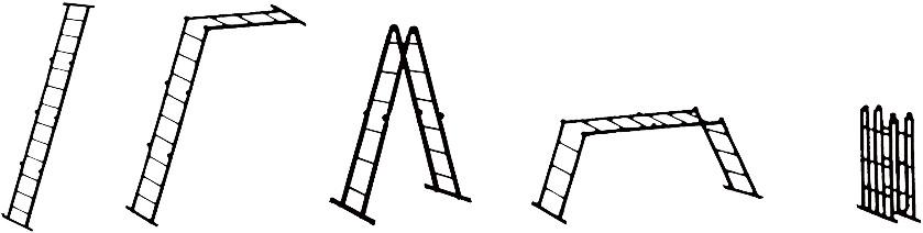 Vielzweckleiter Multitec M 4x4 Sprossen Leiterlänge max 4 74 m Arbeitshöhe 5 50 m
