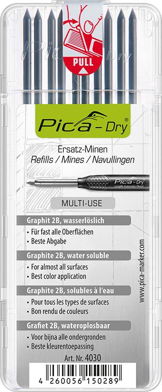 Pica Minenset für Tieflochmarker Pica-Dry (graphit) - feucht abwischbar