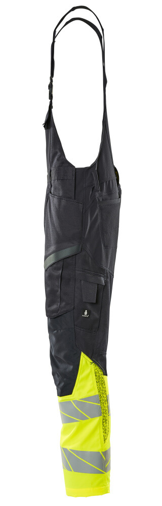 MASCOT ACCELERATE SAFE Latzhose mit Knietaschen schwarzblau/hi-vis gelb 56