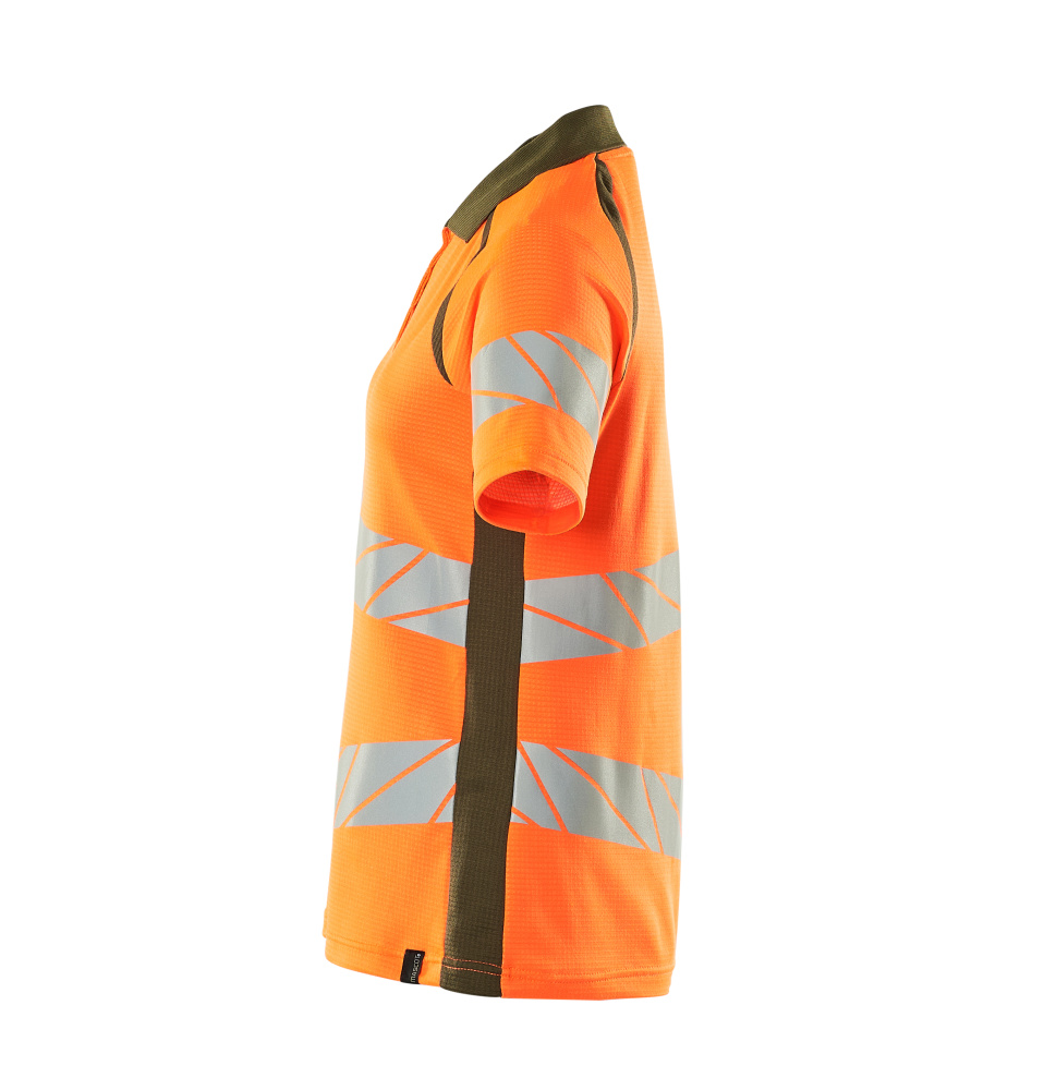 MASCOT ACCELERATE SAFE Polo-Shirt hi-vis orange/moosgrün 4XL