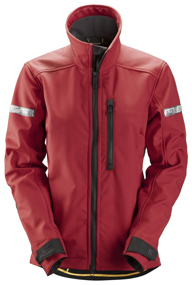Snickers 1207 AllroundWork Softshell Damen Arbeitsjacke rot-schwarz