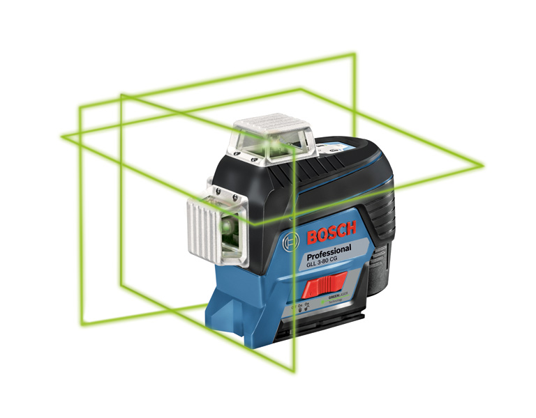 Bosch Linienlaser GLL 3-80 CG, mit 1 x 2.0 Ah Li-Ion Akku, Halterung BM 1, L-BOXX