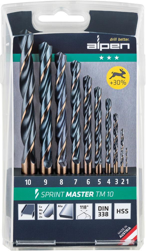 ALPEN Spiralbohrer-Satz D338N HSS 1,0-10,0 - 1mm steigend