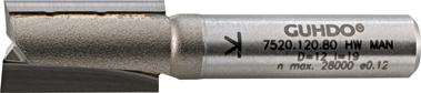 Guhdo HW-Nutfräser 107/8 D12 l19 L51 S8 Z2