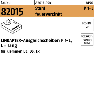 Lindapter Stahl Ausgleichsscheibe P1 lang feuerverzinkt M16