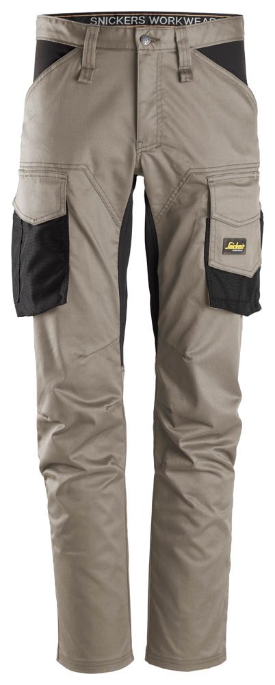 Snickers 6803 AllroundWork Stretch Arbeitshose ohne Kniepolster khaki-schwarz