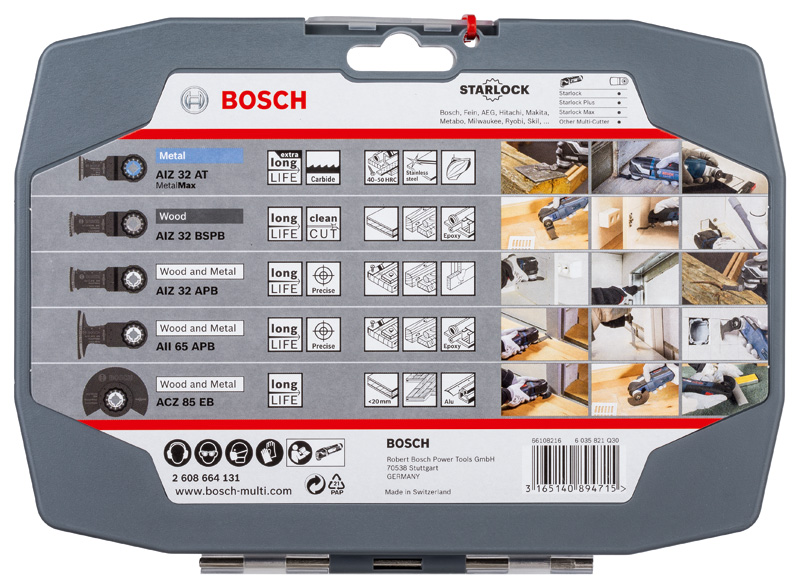 Bosch Schneidset Wood and Metal für Multifunktionswerkzeuge, 5-tlg.