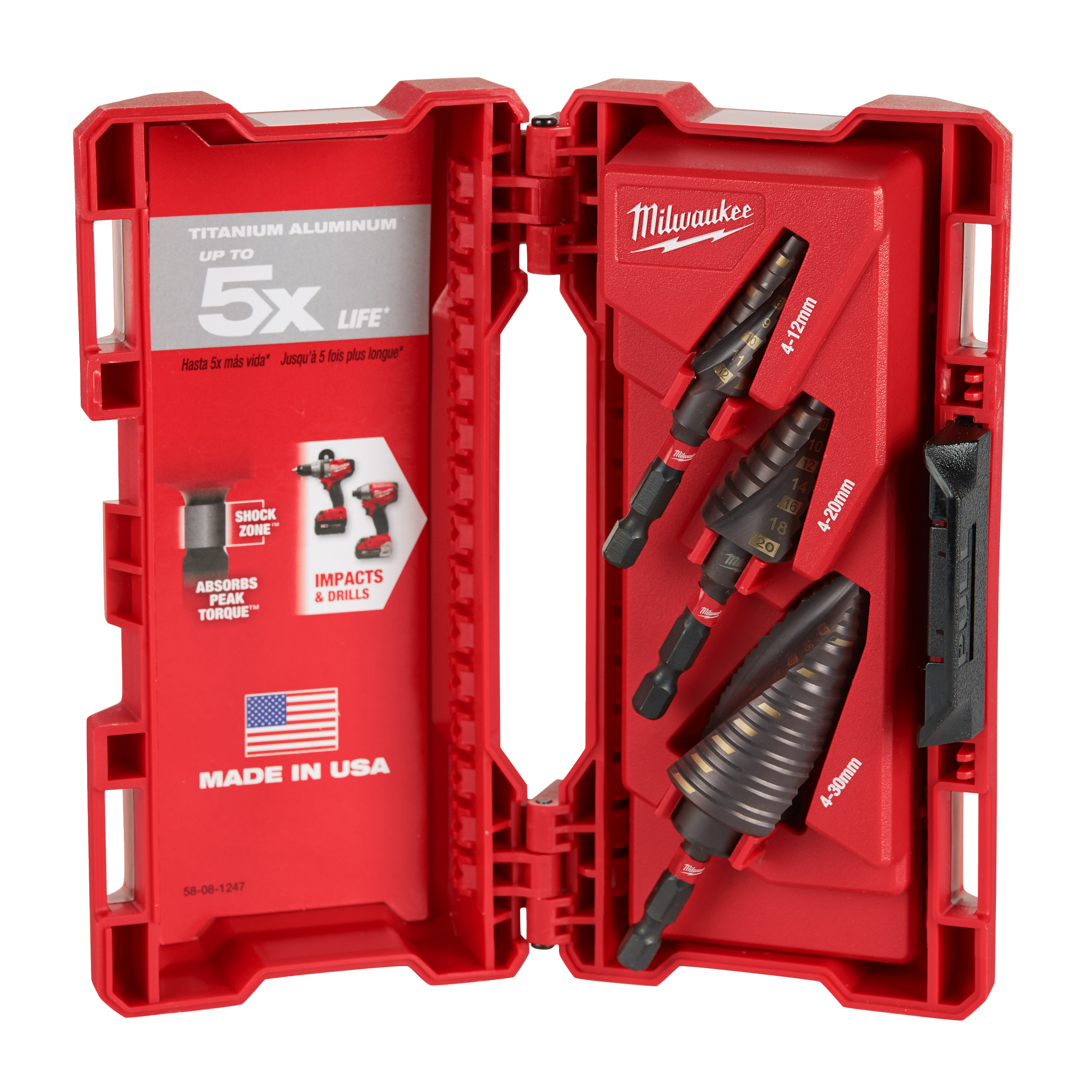 Milwaukee Stufenbohrer-Set SHOCKWAVE 3-tlg.