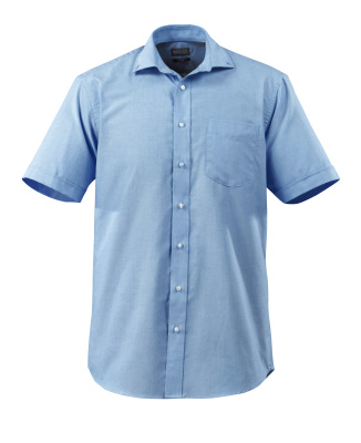 MASCOT FRONTLINE Kurzarm Hemd, großzügige Passform hellblau
