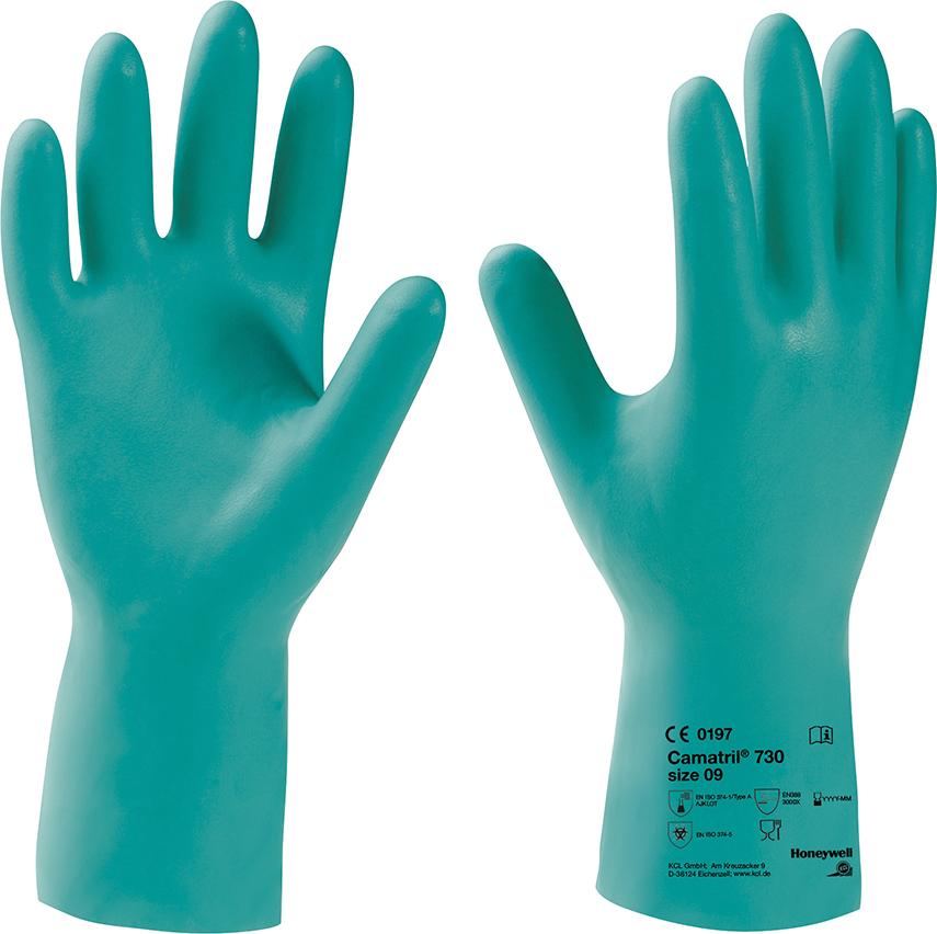 Chemikalienschutzhandschuh Camatril 730 grün Gr.9