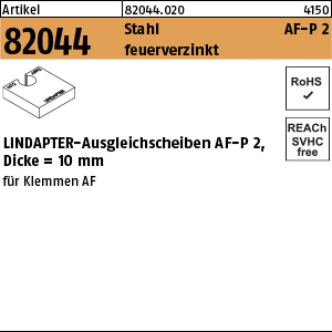 LINDAPTER St. AF M 16 P2 Scheiben, feuerverzinkt S