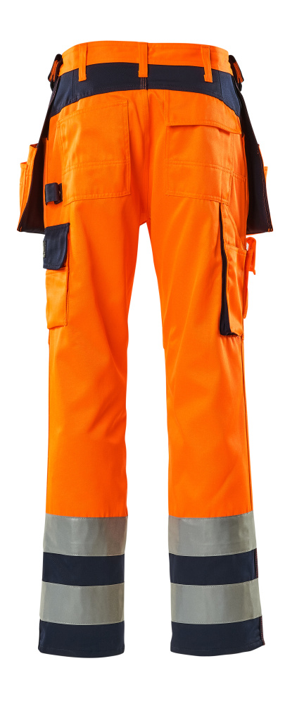 MASCOT Almas SAFE COMPETE Hose mit Hängetaschen hi-vis orange/marine 44