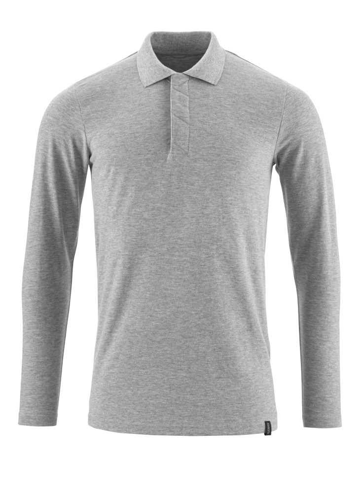 MASCOT CROSSOVER Polo-Shirt, Langarm grau-meliert XL