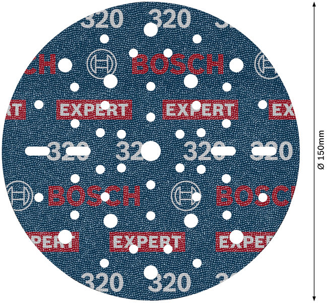Bosch EXPERT O780 Folienschleifscheibe, 150 mm, G320 Bosch EXPERT O780 Folienschleifscheibe, 150 mm, G320