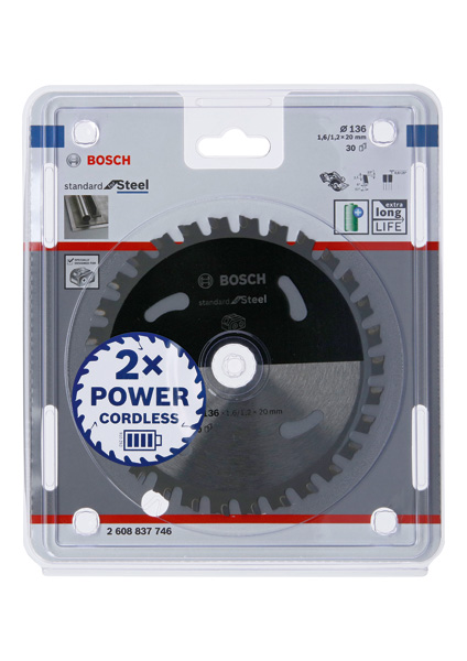 Bosch PRO Steel cordless Kreissägeblatt 136 x 1,6 x 20 mm