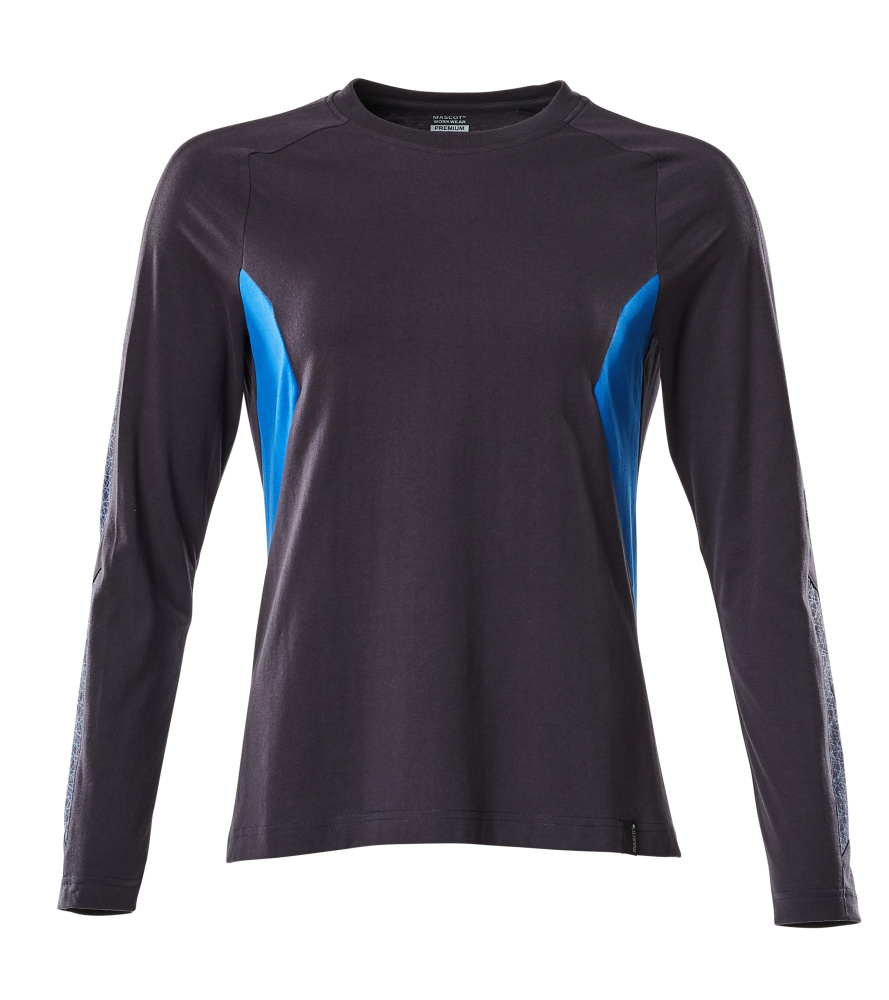 MASCOT ACCELERATE T-Shirt, Langarm schwarzblau/azurblau XXL