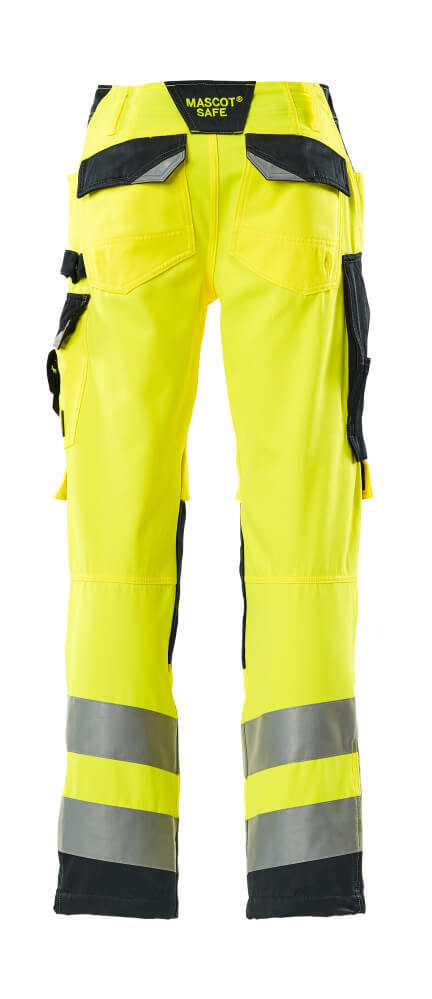 MASCOT Kendal SAFE SUPREME Hose mit Knietaschen hi-vis gelb/schwarzblau 54