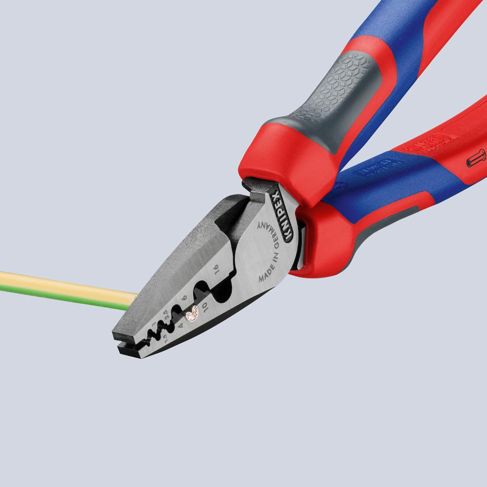 Knipex Aderendhülsenzange mit Mehrkomponenten-Griffen 180mm qmm