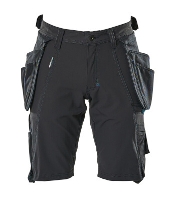 MASCOT ADVANCED Stretch-Shorts mit abnehmbaren Hängetaschen schwarzblau