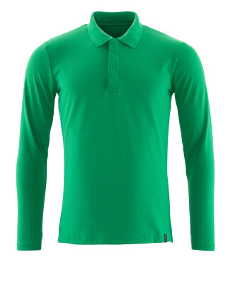MASCOT CROSSOVER Langarm Polo-Shirt, ProWash grün