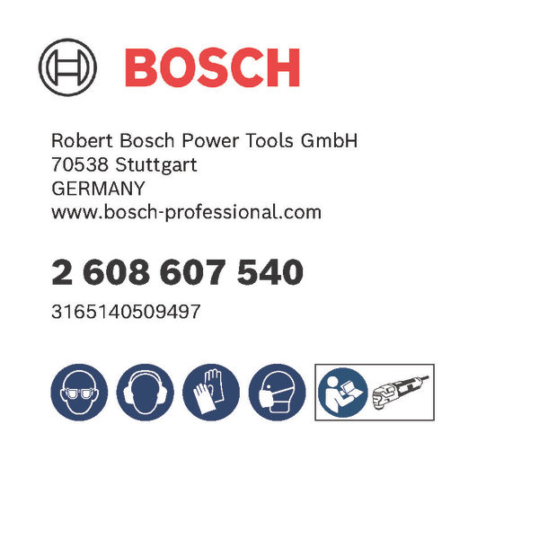 Bosch PRO F460 Schleifblatt Set, 93 x 93 mm; G60; G80; G120; G180; G240, 10-tlg.