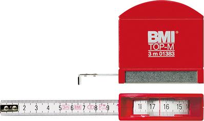 BMI Taschenbandmaß TOP M 3m x 13mm weiß