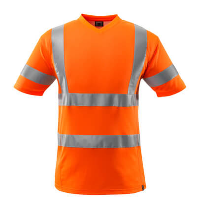 MASCOT SAFE CLASSIC T-Shirt, V-Ausschnitt hi-vis orange