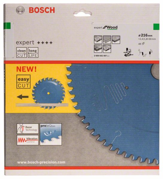 Bosch Kreissägeblatt Expert Wood 216,0mm Zähne 48