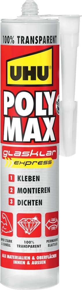 UHU POLY MAX GLASKLAR EXPRESS Kartusche 300g