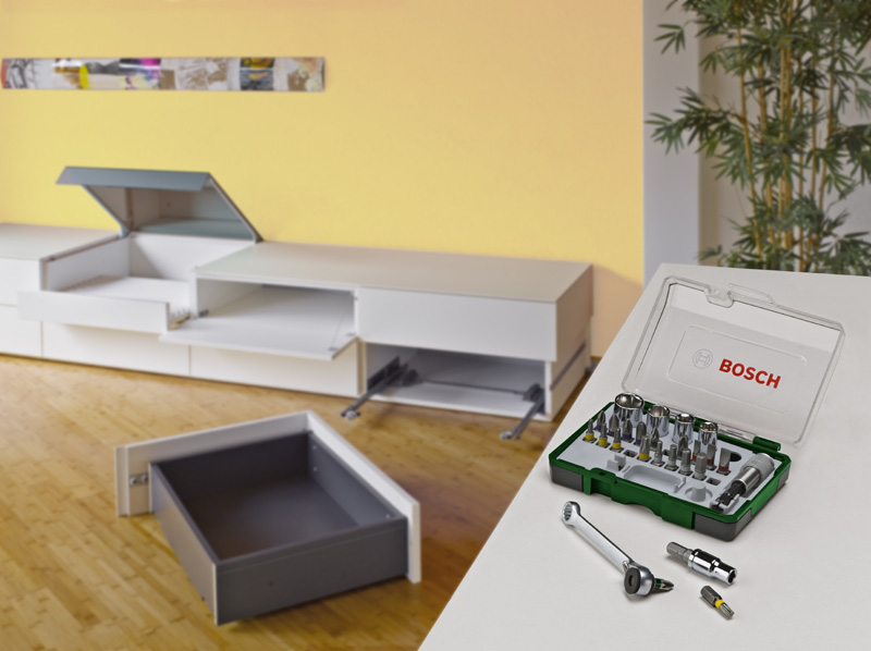 Bosch Schrauberbit- und Ratschen-Set, 27-teilig
