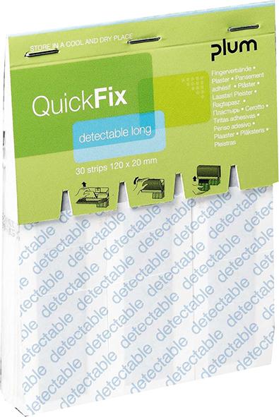 PLUM Nachfüllpackung QuickFix long, 30 Pflaster, blau