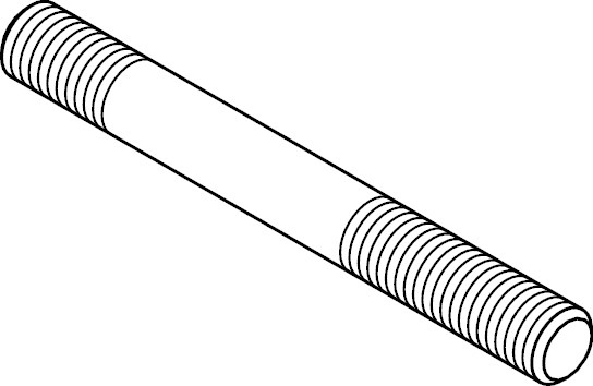 DIN835 Stahl 8.8 M 10x25 Stiftschraube Einschraubende ca. 2d